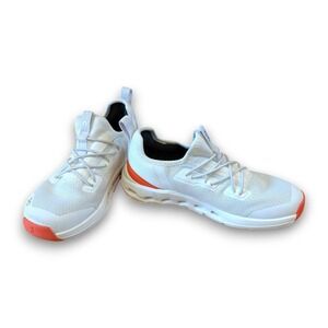 On Cloudleap White Orange Athletic Running Shoes Sneakers Boys Kids K 13